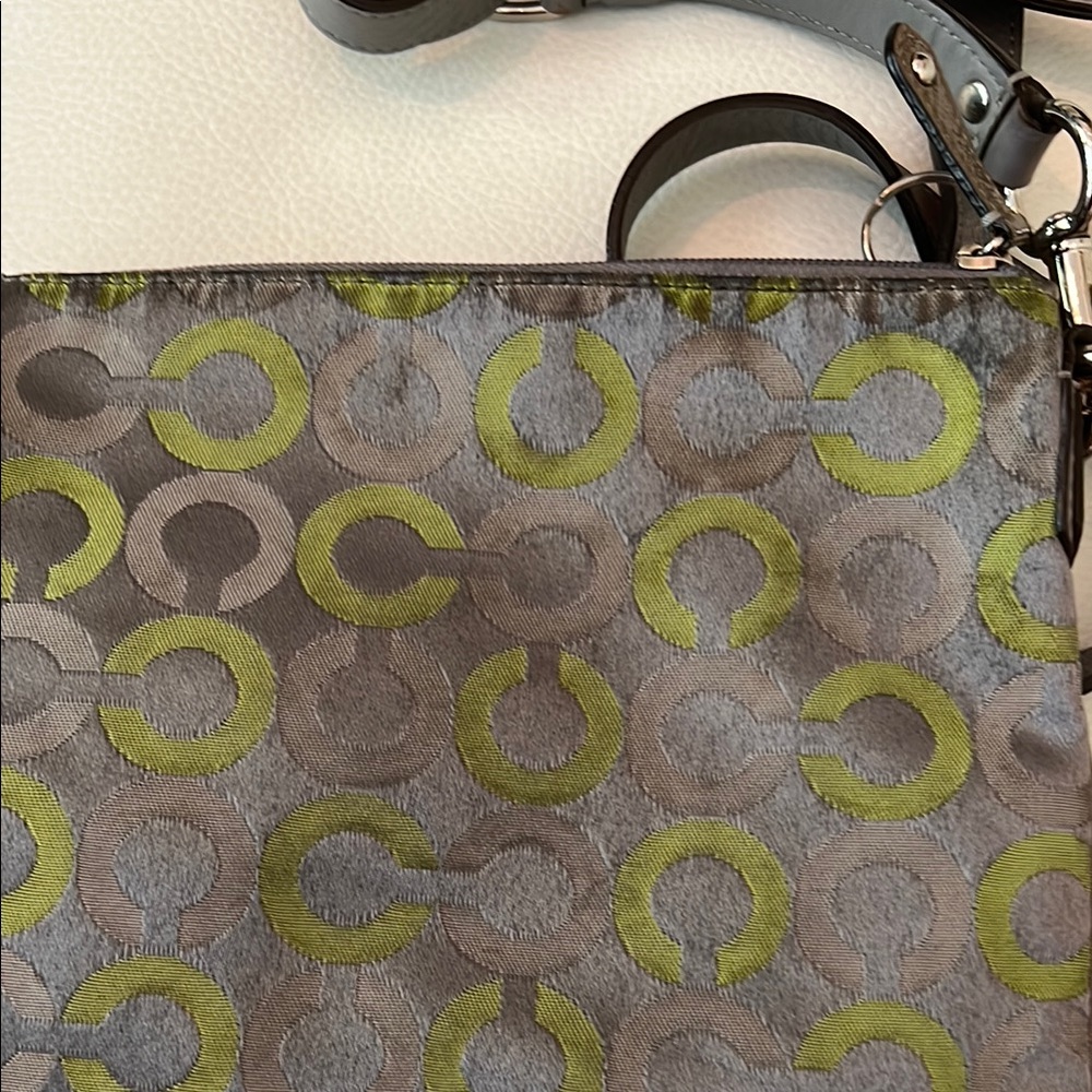 Coach Gray and Green Patterned Crossbody Bag - Picture 7 of 10
